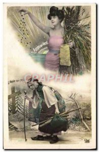 Old Postcard Fantaisie L & # 39annee that s & # 39en will L & # 39anne coming