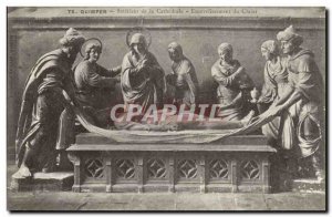 Quimper Old Postcard Interior of the Cathedral of Christ Entombment