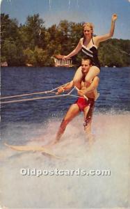 Aquatic Acrobats Photo by Eric Sanford Water Skiing Unused 