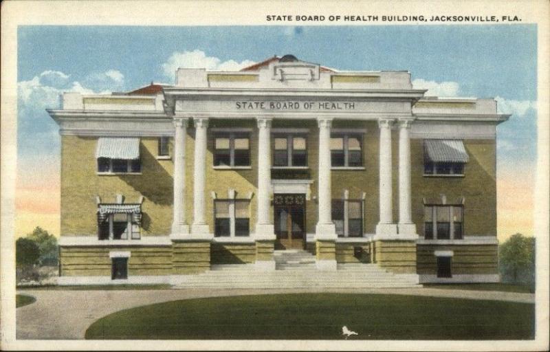 Jacksonville FL State Board of Health c1920 Postcard