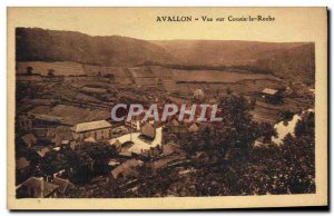 Old Postcard View Of Avallon Cousin Roche