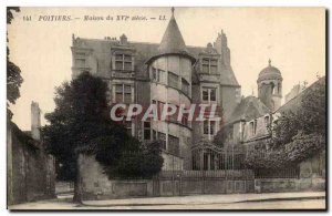 Old Postcard Poitiers House 16th