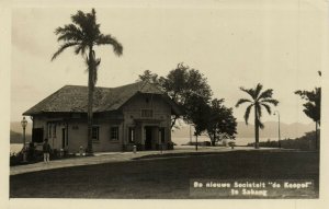 PC CPA SABANG SOCIETEIT DE KOEPEL INDONESIA VINTAGE REAL PHOTO POSTCARD (b5744)