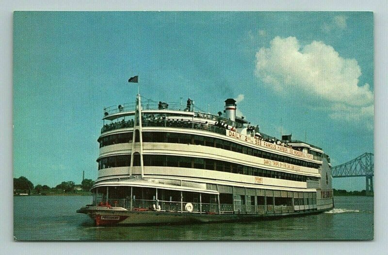 S.S. President Steamer Steamship Boat New Orleans Louisiana LA Postcard 