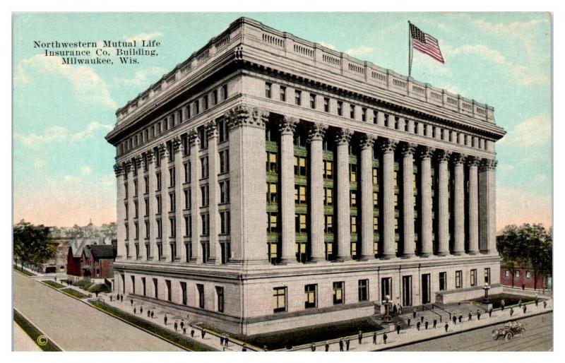 Early 1900s Northwestern Mutual Life Insurance Co. Milwaukee, WI Postcard *5E5