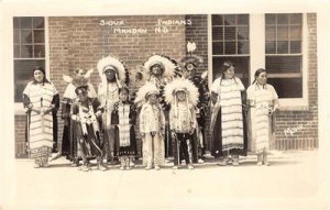 RPPC Sioux Indians, Mandan, North Dakota Native Americans 1940 Vintage Postcard
