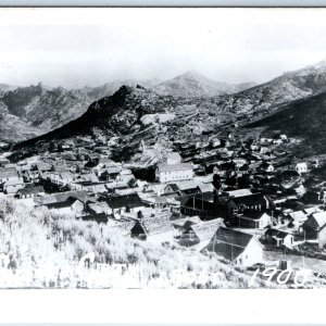 c1950s Silver City, ID 1900s RPPC Repro Birds Eye View Real Photo Postcard A100