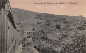 La Guaira Venezuela Ferrocarril de Caracas Train Railroad Scene Postcard AA68183