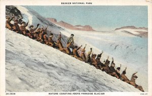 J25/ Rainier National Park Washington Postcard c10 Glisading Nature Coasting  22