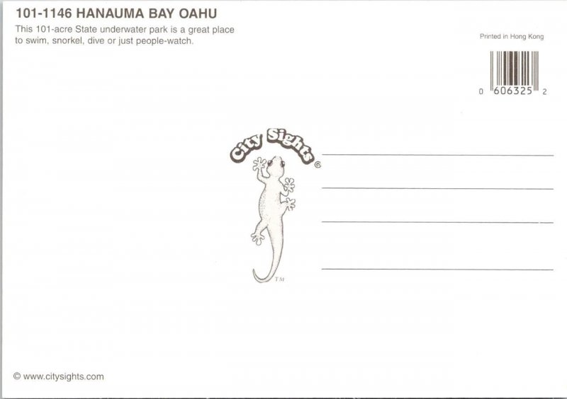 2~4X6 Postcards Oahu, HI Hawaii HANAUMA BAY Aerial View & BEACH~UNDERWATER PARK