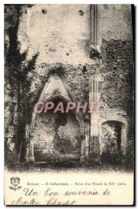 Old Postcard Dixmont At & # 39Enfourchure Ruin D & # 39Un Prioress Du 16eme