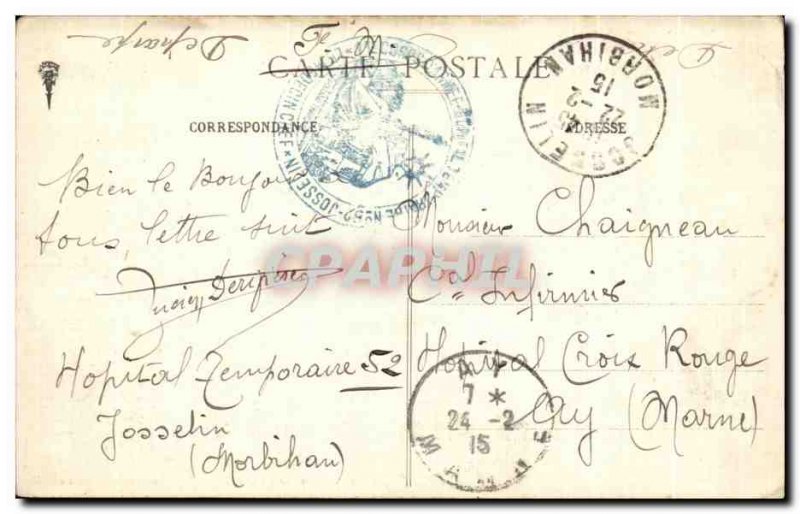 Old Postcard Josselin Facade du Chateau on I Oust