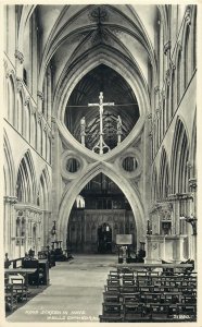 Postcard UK England Wells, Somerset rood screen in nave Wells cathedral