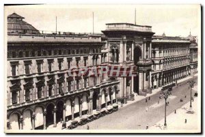 Old Postcard Milano Facciata Della Galleria Vittorio Emanuele II