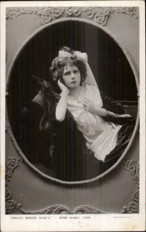 Actress Mabel Love PHILCO Used Real Photo Postcard