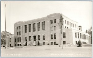 c1940s Independence IA Court House RPPC Buchanan County Courthouse Co Photo A196