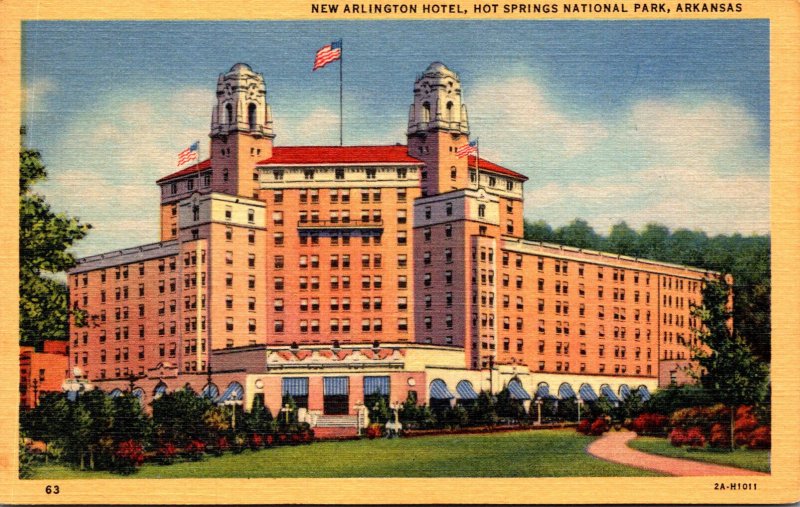 Arkansas Hot Springs New Arl;ington Hotel 1950 Curteich