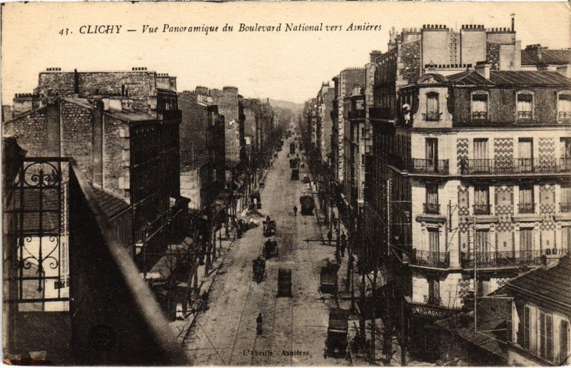 CPA Clichy vue panoramique du Boulevard National (1314212)