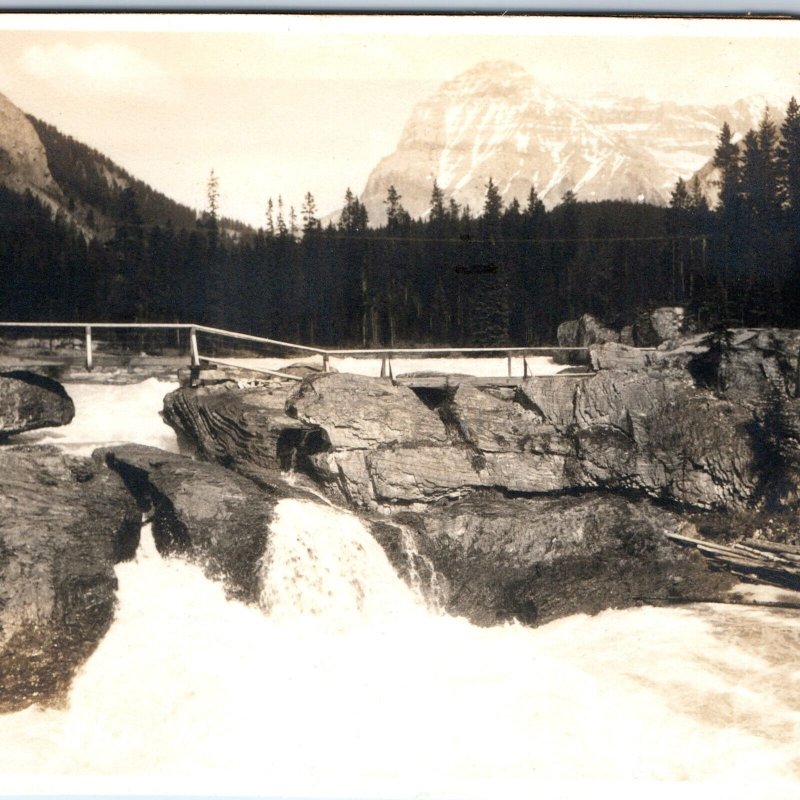 c1920s Field, BC, Canada Natural Bridge RPPC Byron Harmon Banff Photo A150