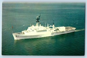 Postcard USS LaSalle Flagship Commander Middle East Force US Navy c1960 Vintage