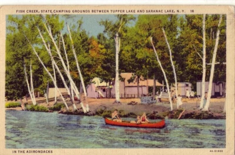 1941 FISH CREEK STATE CAMPING GROUNDS BETWEEN TUPPER AND SARANAC LAKES, N.Y.