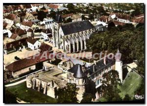 Postcard Modern Nangis Nangis Chateau de la Motte and the Church (XIII century)