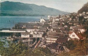 Birdseye View 1940s Ketchikan Alaska Postcard Roberts 530