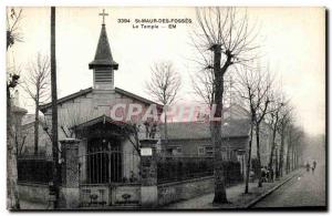 Old Postcard Saint Maur Des Fosses Temple