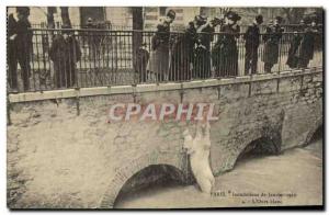 Old Postcard Bear Paris in January 1910 Floods L & # white 39ours
