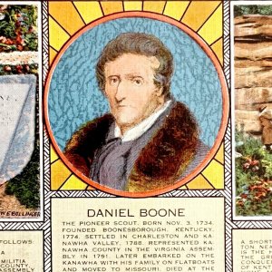 Daniel Boone Hotel West Virginia Postcard Infographic History c1950s PCBG1B