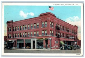 1931 Gardston Hotel Estherville Iowa IA US Flag Posted Vintage Postcard