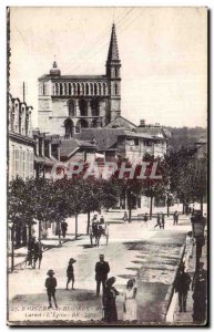 Old Postcard Bagneres de Bigorre Carnot The Church