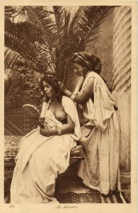 PC CPA ETHNIC NUDE FEMALE, AU HAREM, Vintage Postcard (b26933)