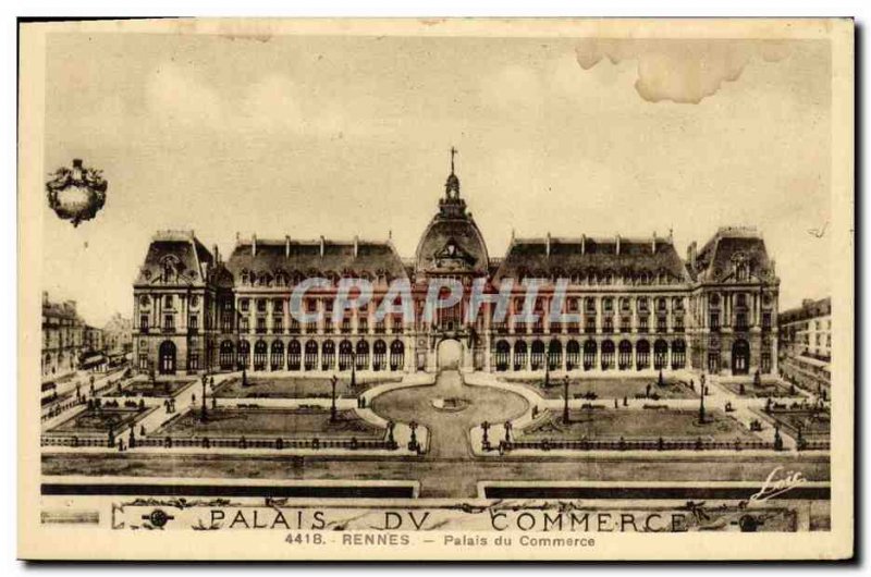 Old Postcard Rennes Palais du Commerce