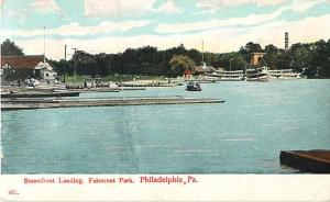 Steamboat Landing in Fairmont Park Philadelphia Pennsylvania PA 1910 D/B