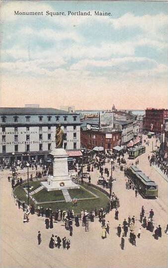 Maine Portland Monument Square 1916