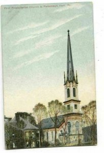 Postcard First Presbyterian Church & Parsonage York PA