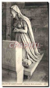 Postcard Abbey of Saint Denis statue Marie Antoinette