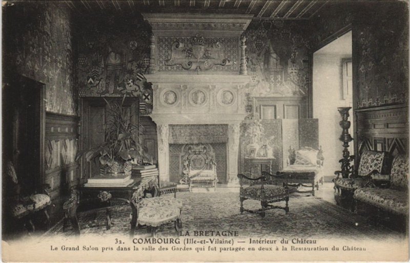 CPA COMBOURG Interieur du Chateau - Le Grand salon (1251687)