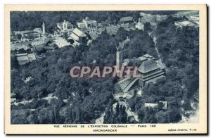 Old Postcard From Paris View Aeriennne L & # 1931 Colonial 39Exposition Madag...