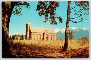 Saint Ignatius Mission Montana Grass View & Religious Building Landmark Postcard
