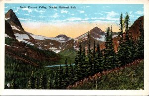 Swift Current Valley Glacier National Park MT Montana UNP WB Postcard L9
