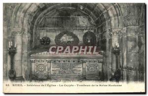 Old Postcard Rueil Interior of the Church Crypt Tomb of Queen Hortense