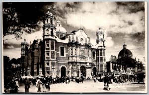 Mexico City Mexico 1940s RPPC Real Photo Postcard Guadalupe Basilica