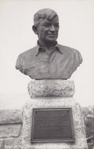 Oklahoma Claremore Will Rogers Bust Real Photo