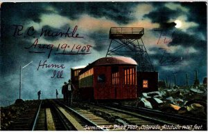 Colorado - Summit of Pike's Peak - in 1908 - Writing on front