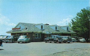 Newington CT Walton Farms Restaurant Old Cars Postcard