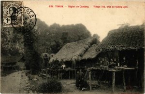 CPA AK INDOCHINA Tonkin Village Tho, pres de Quang-Uyen VIETNAM (958853)