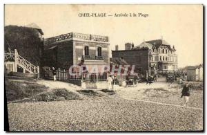 Old Postcard Criel Beach Arrive in the Beach