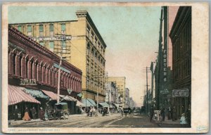 DES MOINES IA WALNUT STREET ANTIQUE POSTCARD